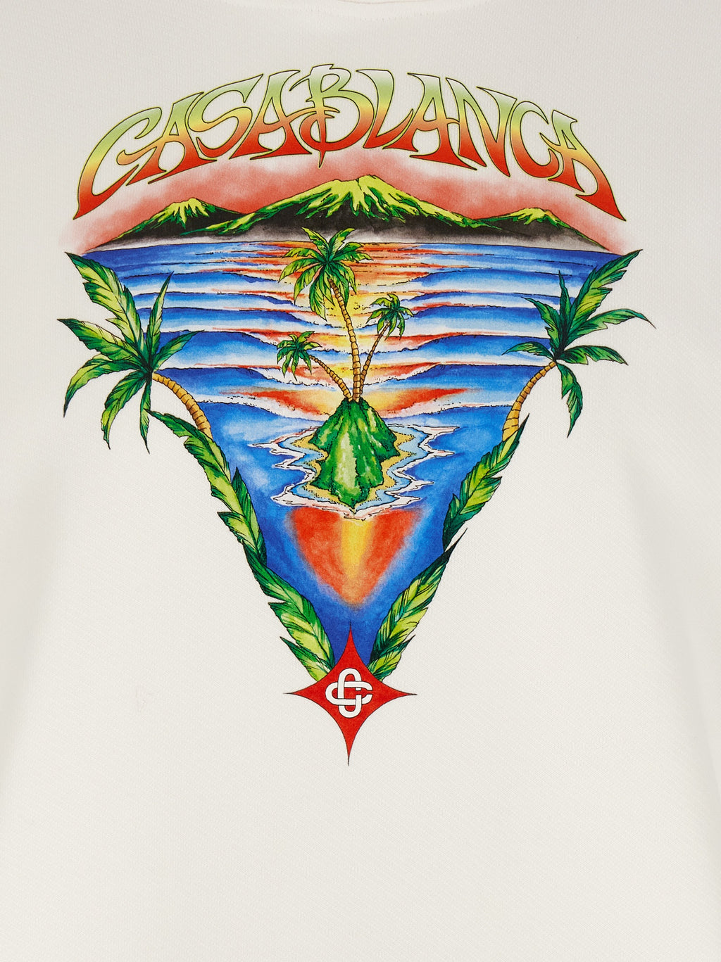 Casablanca White Organic Cotton Sweatshirt