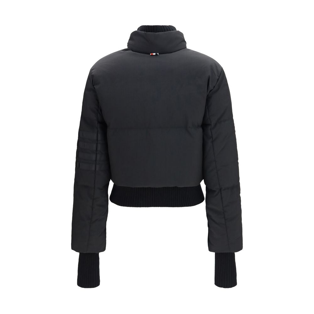 Thom Browne Black Polyamide Full-Length Jacket