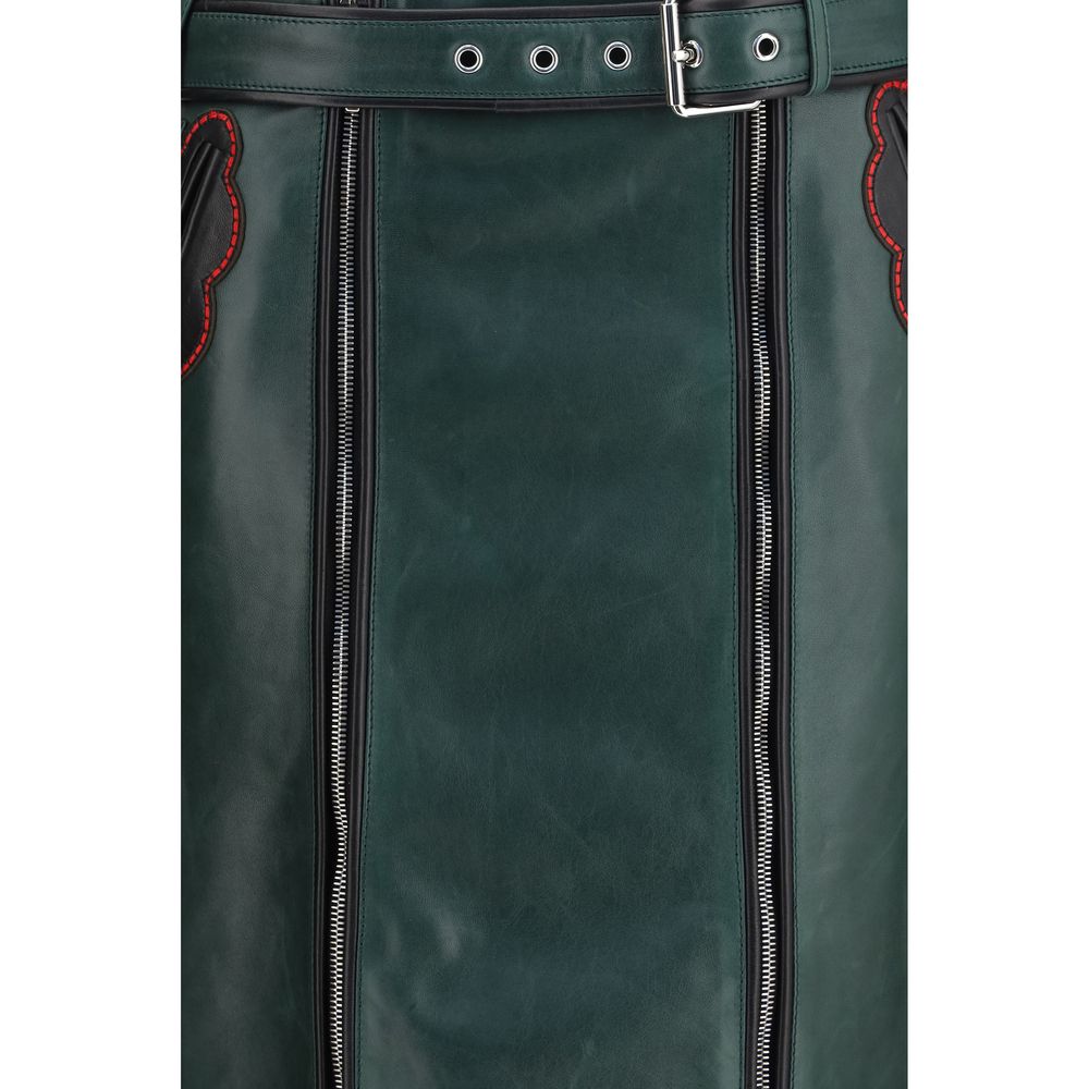 Marni Bicolor Calf Leather Bos Taurus Long Skirt