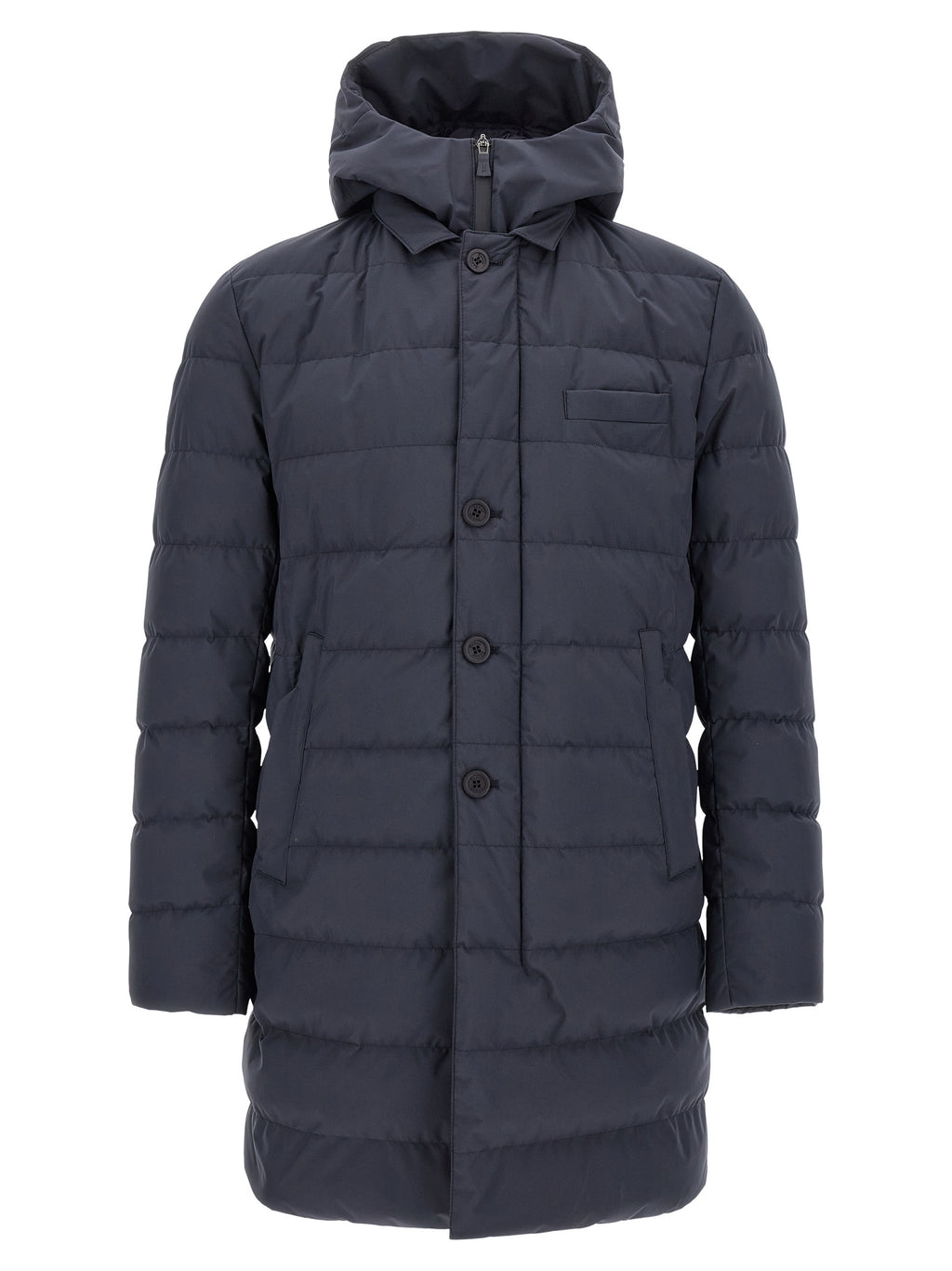 Herno Blue Polyester Full-Length Jacket