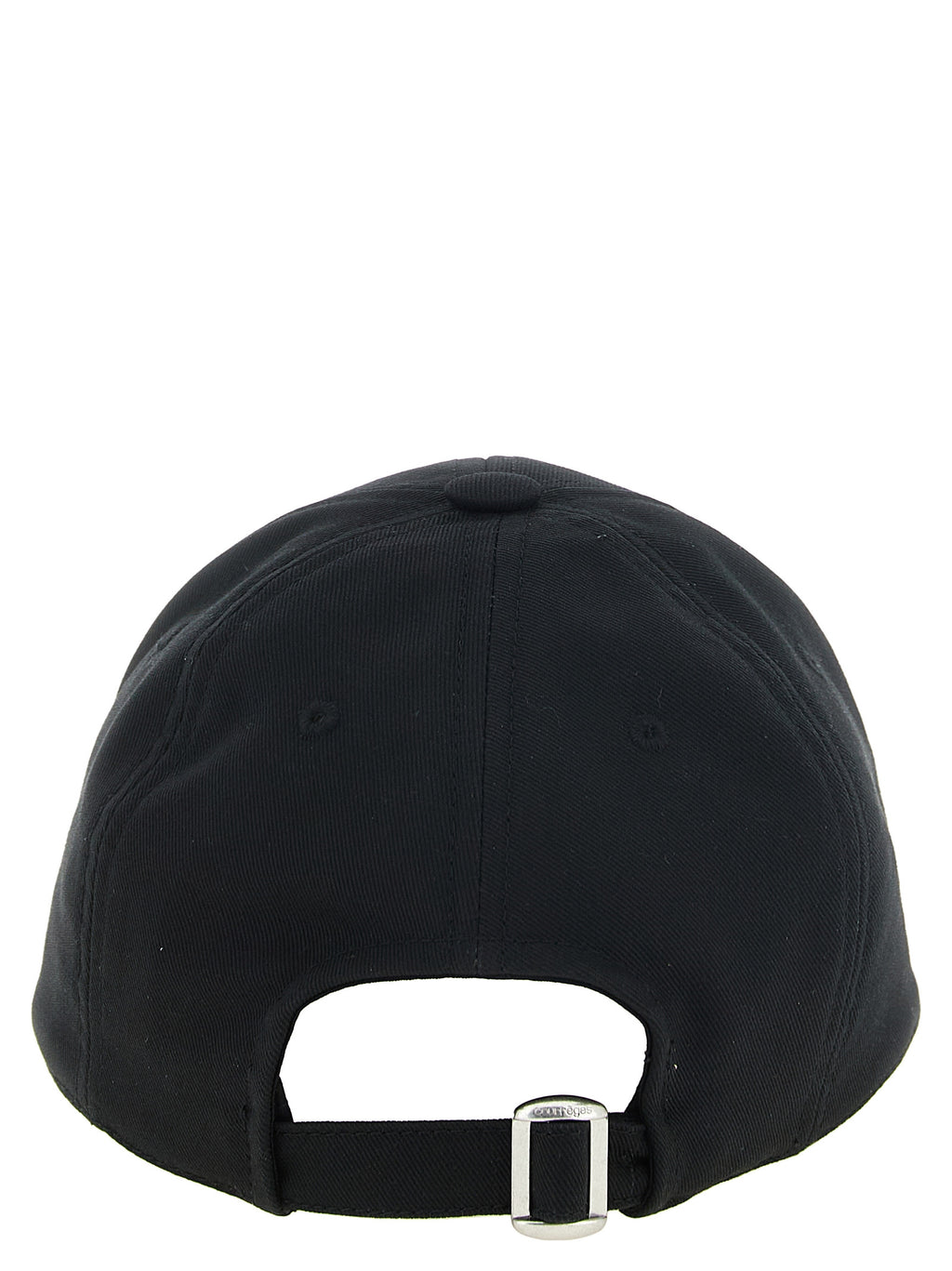 Courrèges Black Cotton Cap (Baseball Hat)