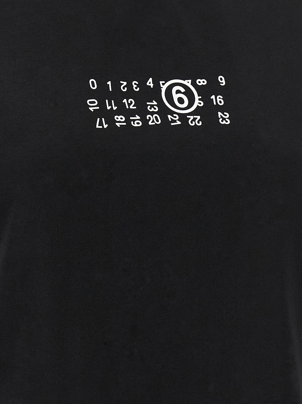 MM6 Maison Margiela Schwarzes Baumwoll-T-Shirt