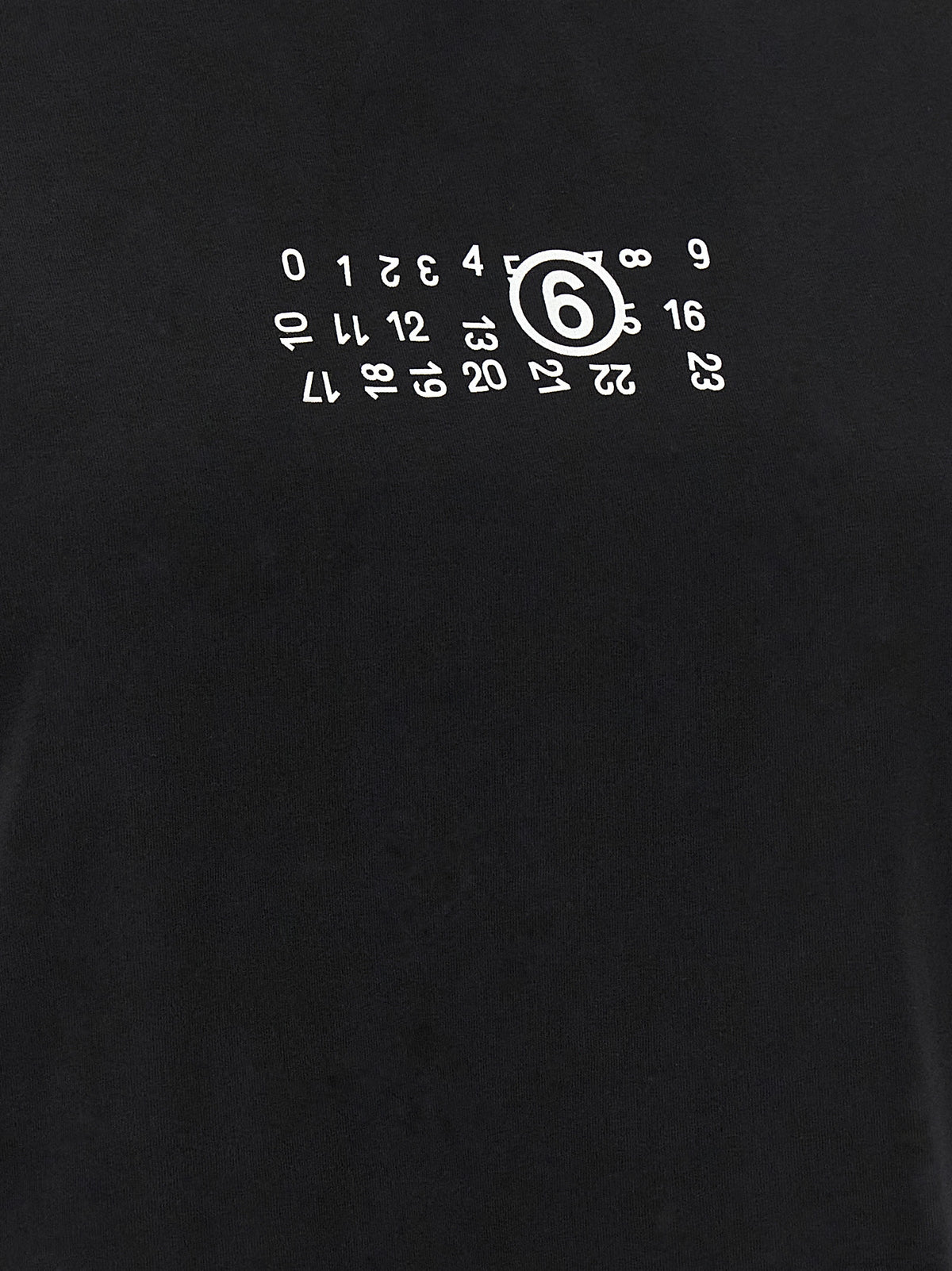 MM6 Maison Margiela Schwarzes Baumwoll-T-Shirt
