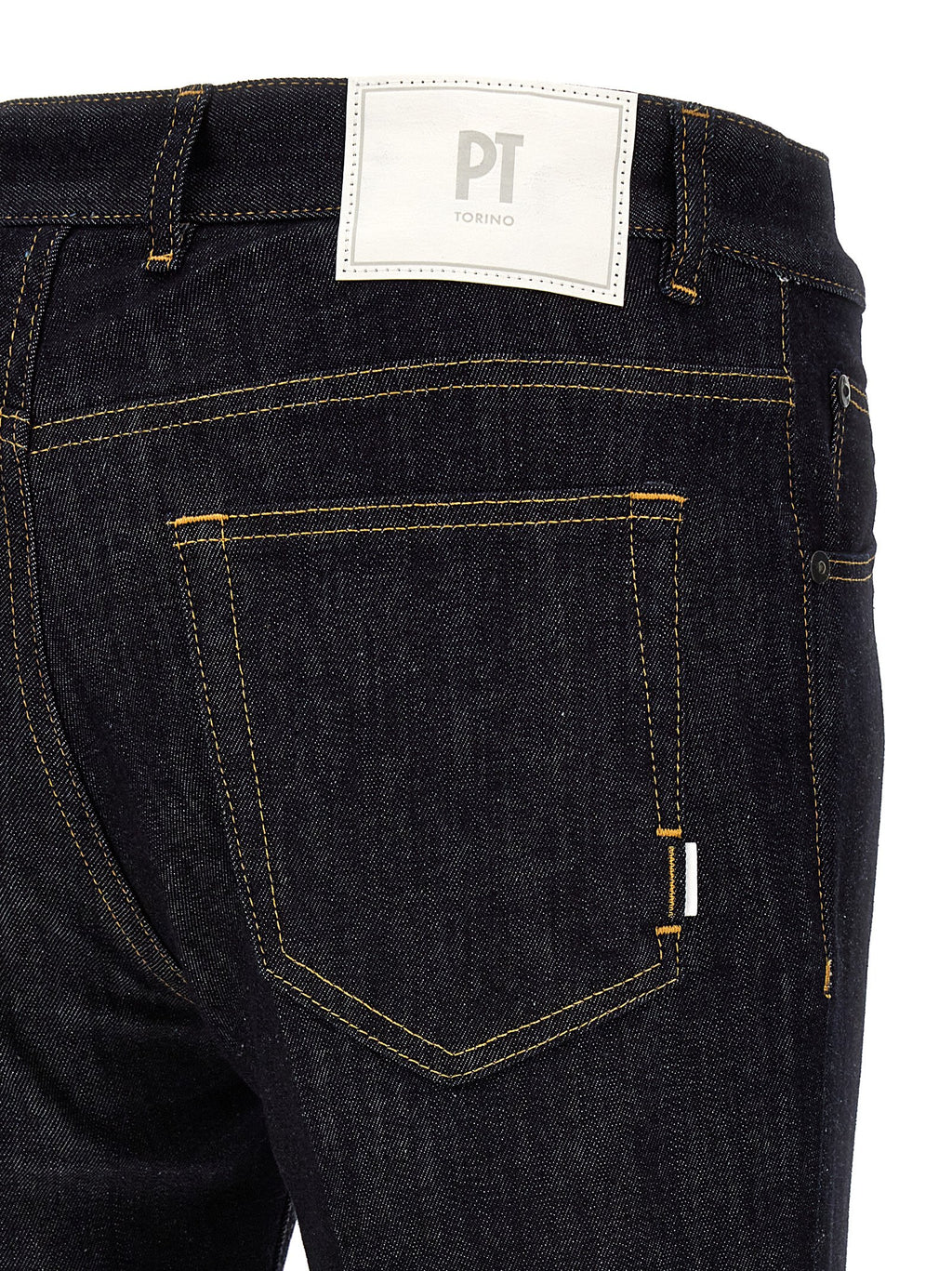 PT Torino Blue Cotton Straight-Leg Jeans