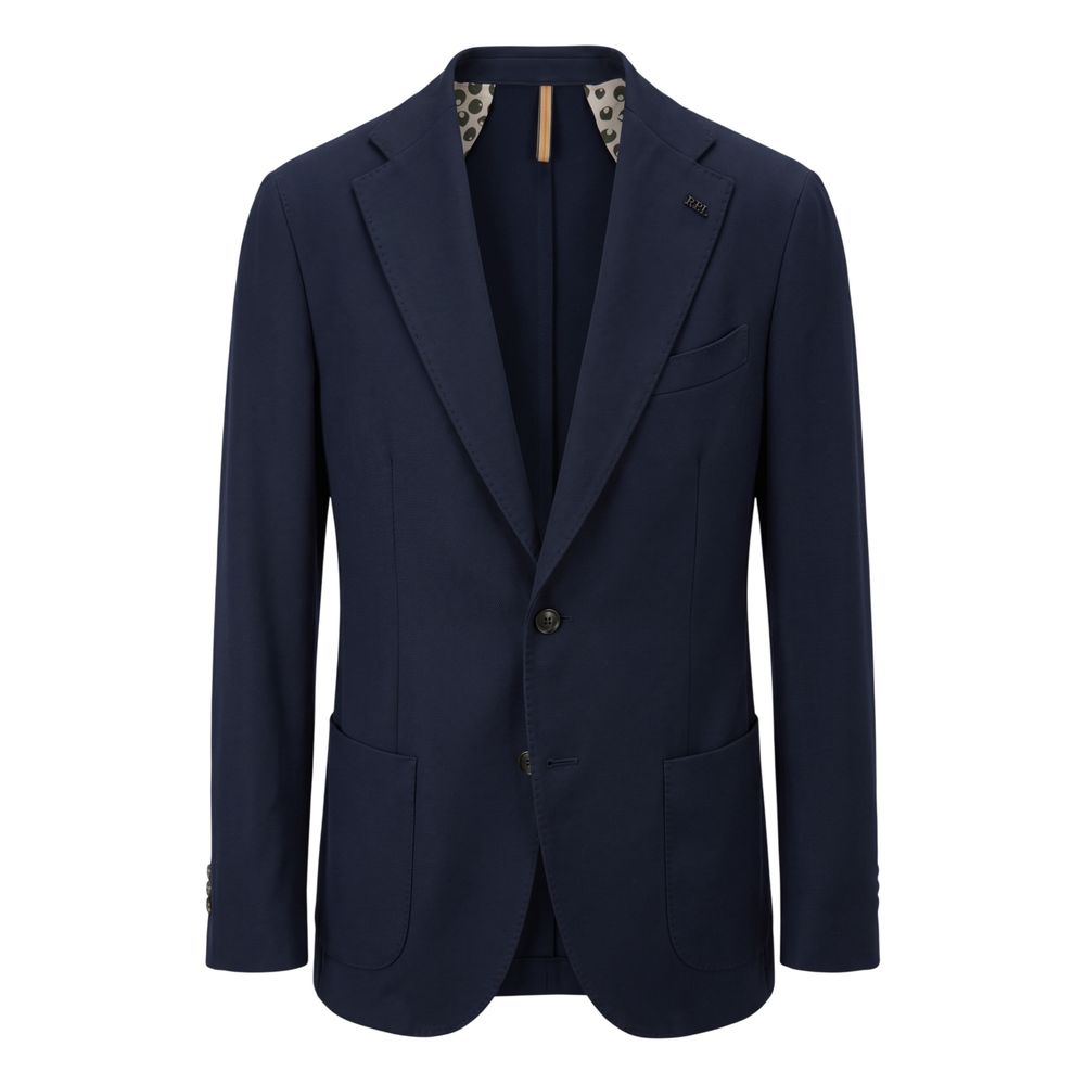 Roberto Pepe Luxury Blue Polyester Men Jacket