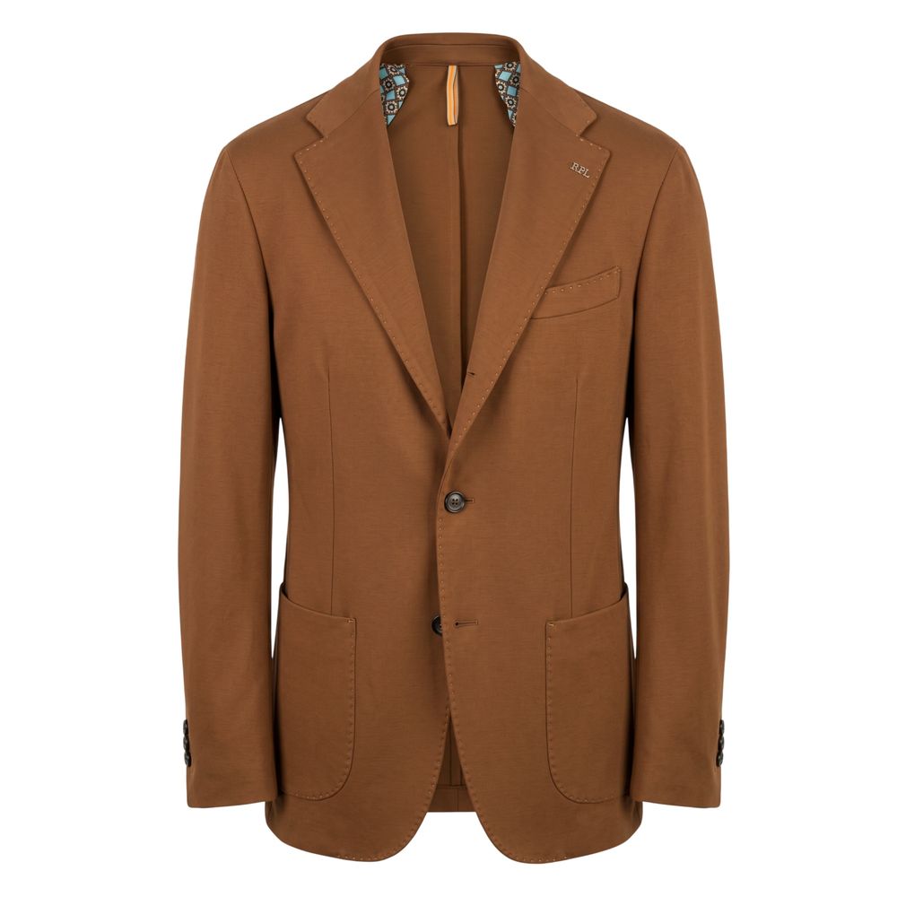 Roberto Pepe Luxury Brown Viscose Men Jacket