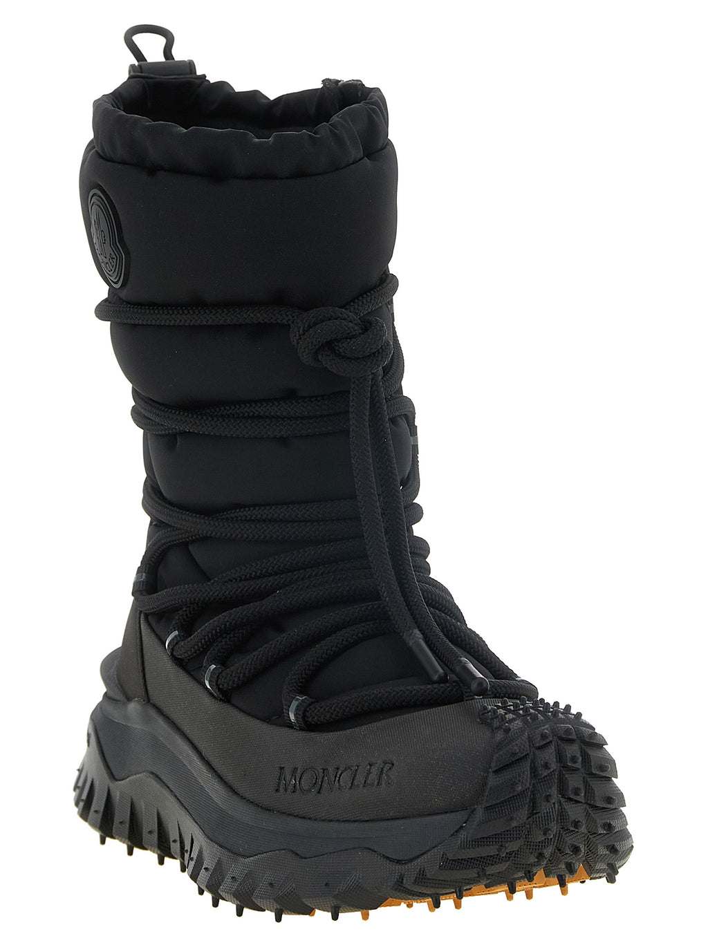 Moncler Black Polyamide Lace-Up Boots