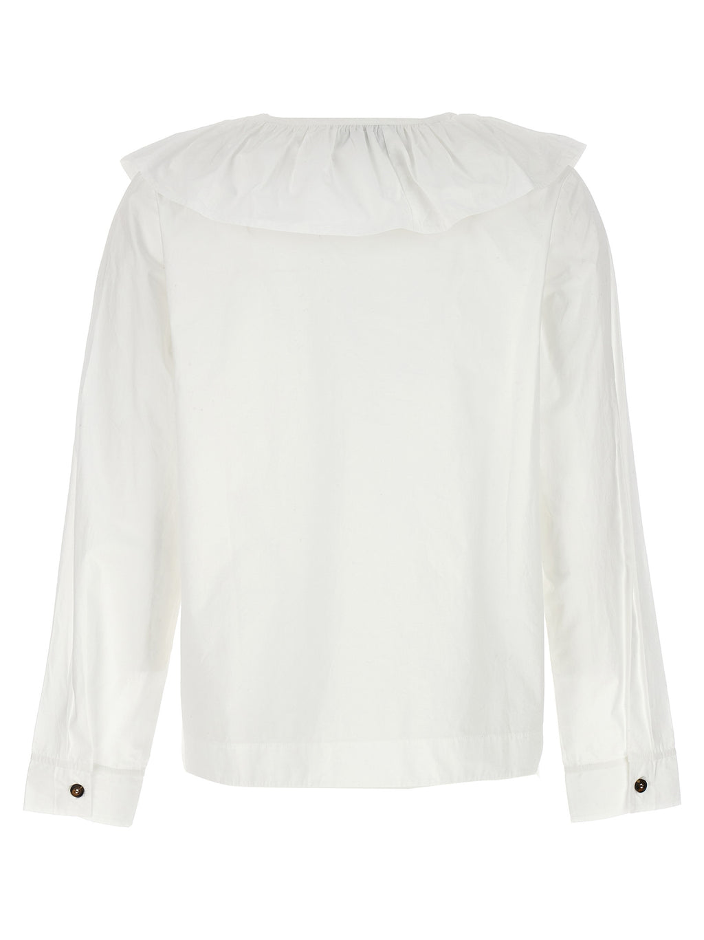 Ganni White Cotton Blouse