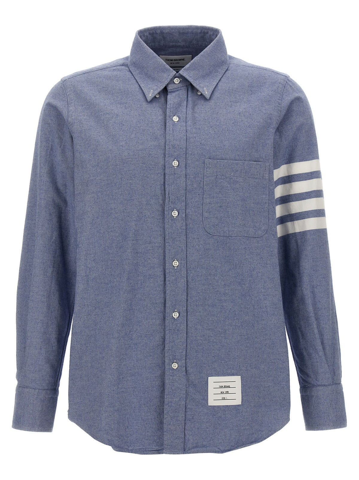 Thom Browne Blue Cotton Blouse
