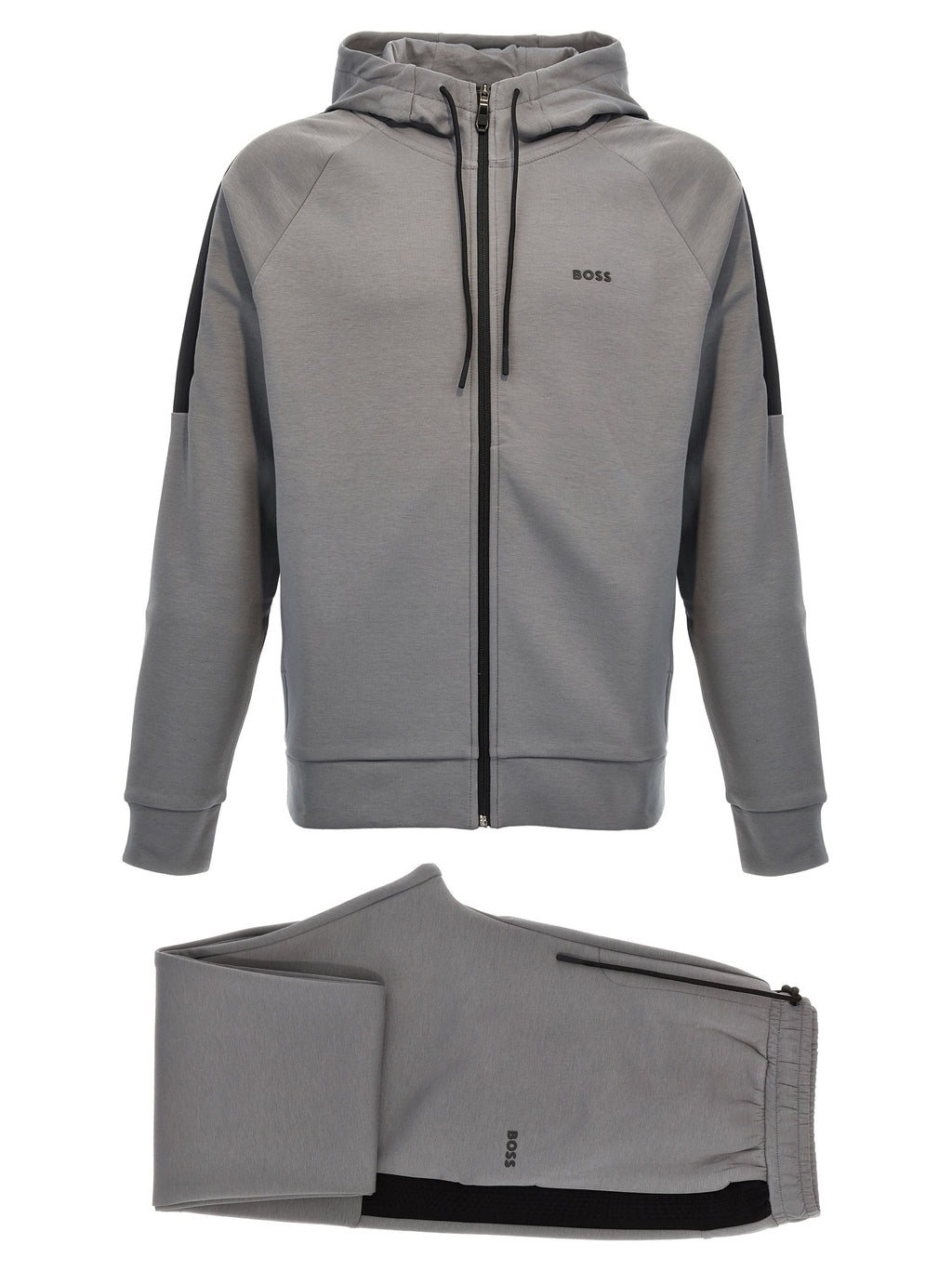 Hugo Boss Gray Cotton Sweatshirt