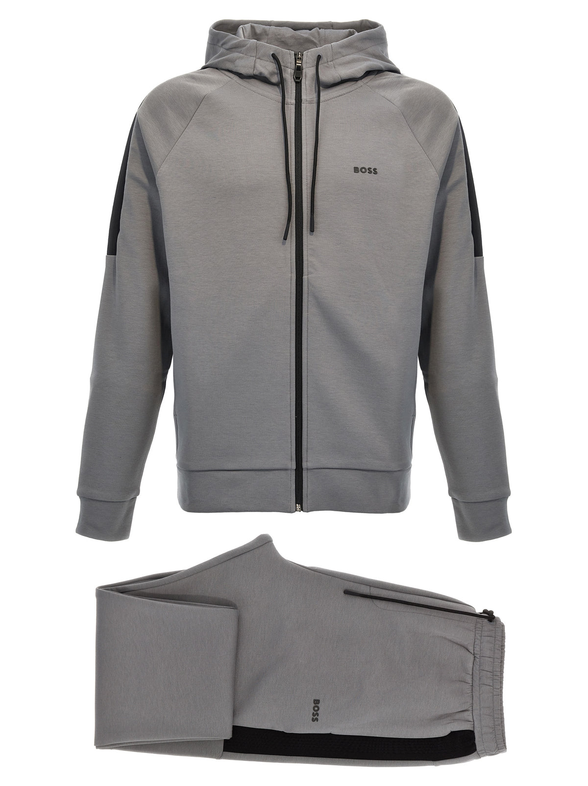 Hugo Boss Gray Cotton Sweatshirt