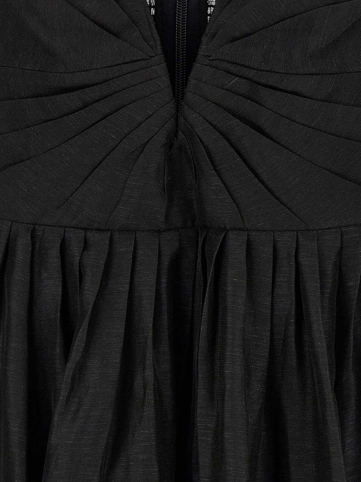 Zimmermann Black Linen Cocktail Dress