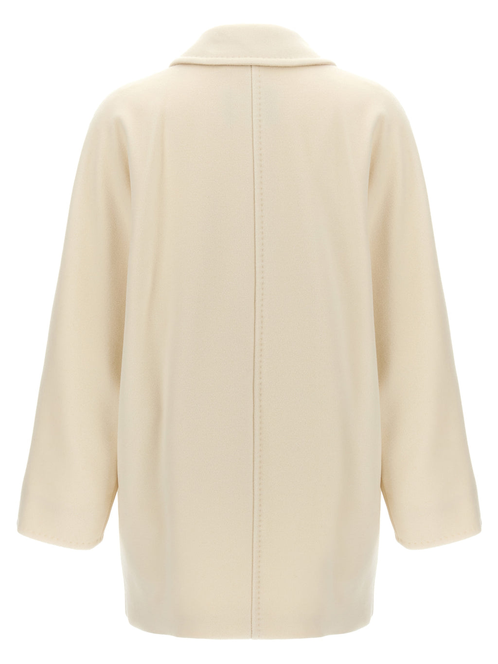 Max Mara Weißer Mantel aus Schurwolle