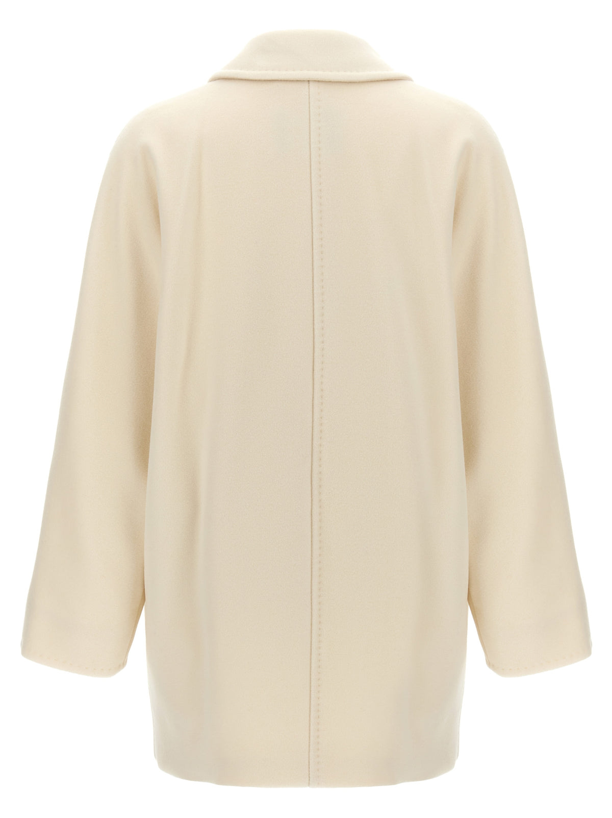 Max Mara Weißer Mantel aus Schurwolle