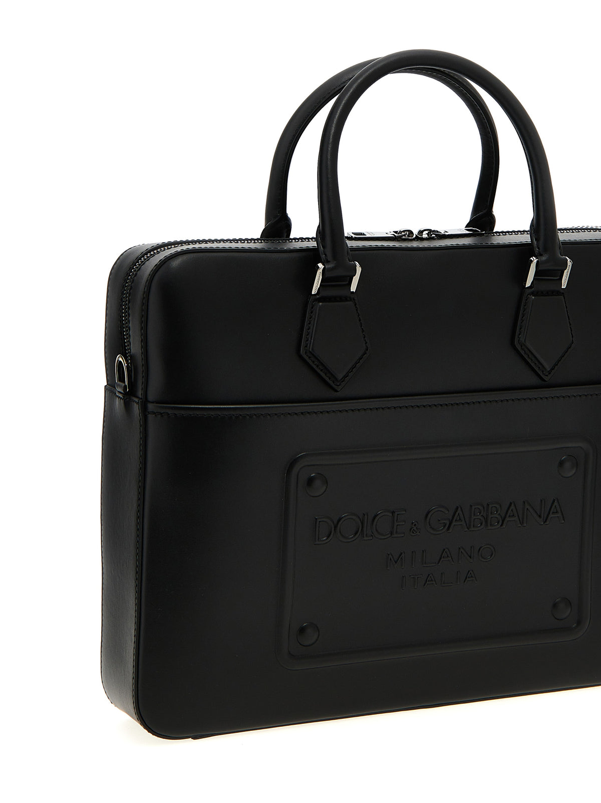 Dolce & Gabbana Black Lamb Leather Tote Bag