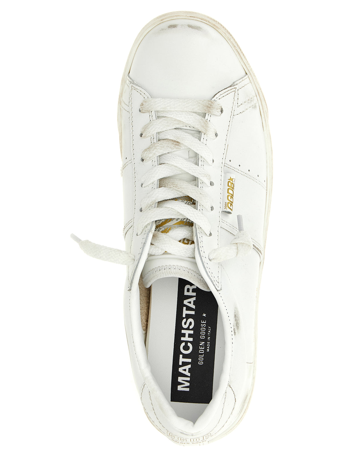 Golden Goose White Cowhide Low Top Sneakers