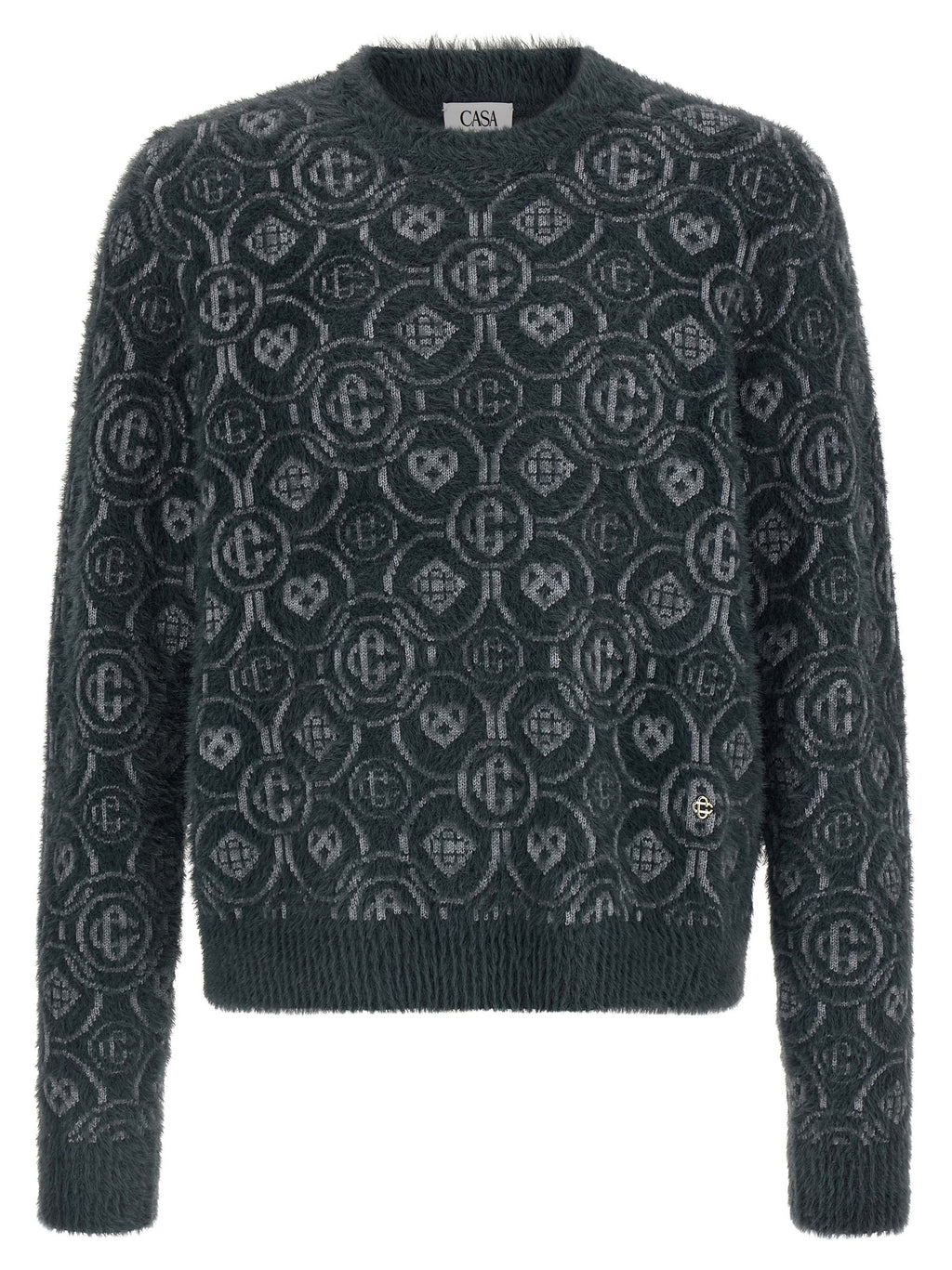 Casablanca Gray Wool Cardigan