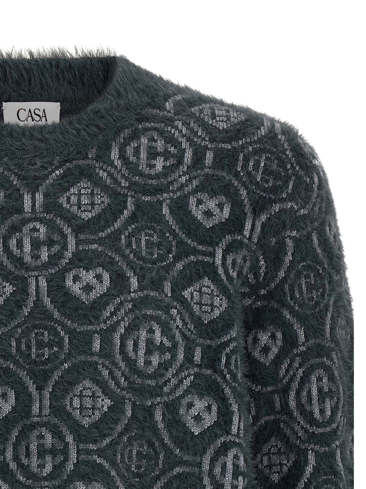 Casablanca Gray Wool Cardigan