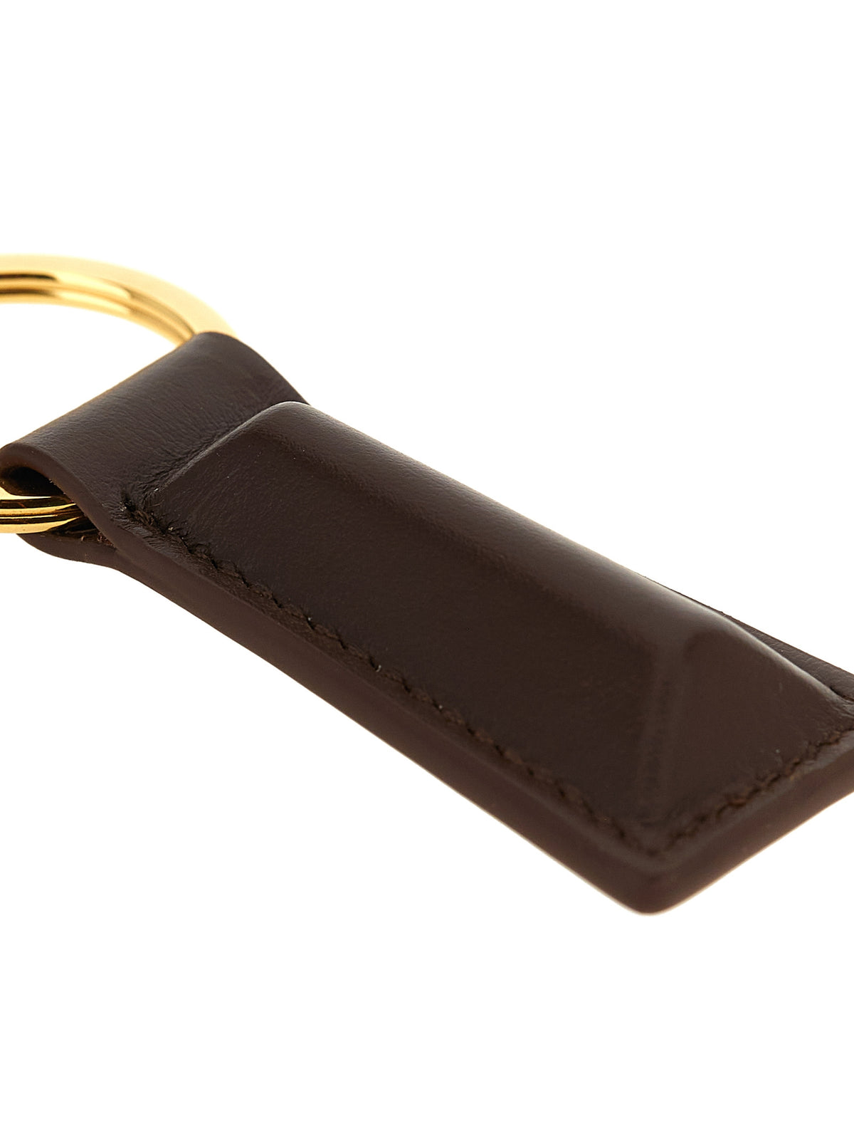 Jil Sander Brown Calfskin Keychain