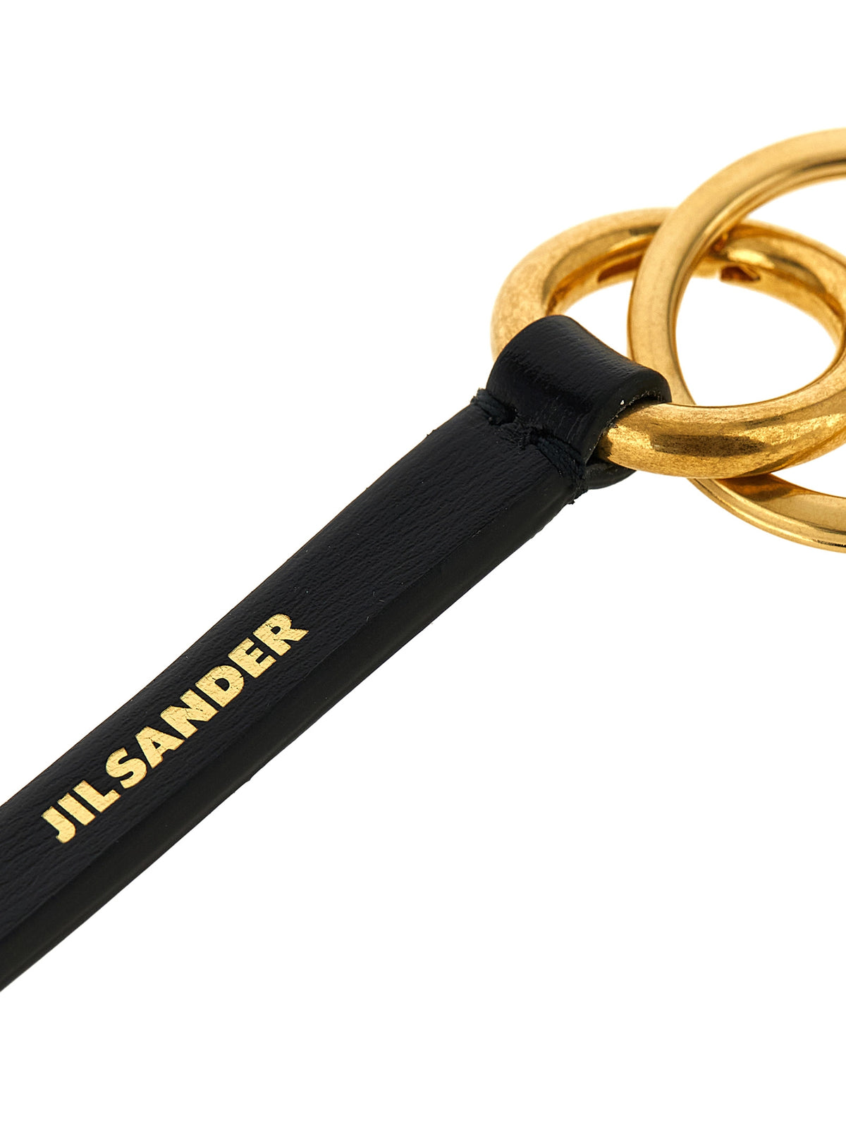 Jil Sander Black Calfskin Keychain