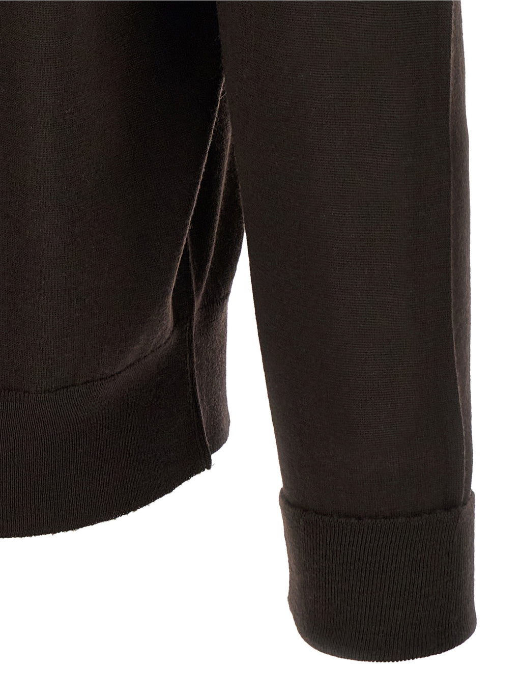 JOHN SMEDLEY Brown Merino Wool Polo Shirt