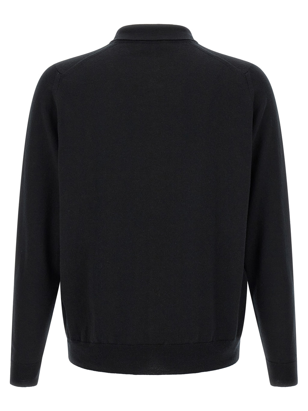 JOHN SMEDLEY Black Merino Wool Blouse