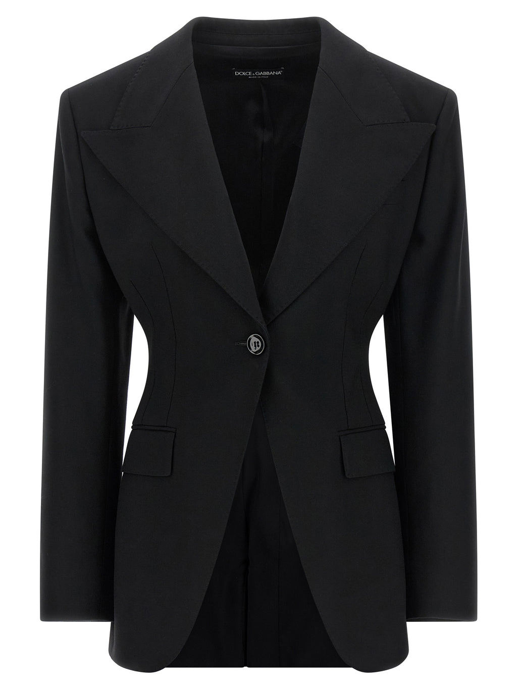 Dolce & Gabbana Black Virgin Wool Blazer