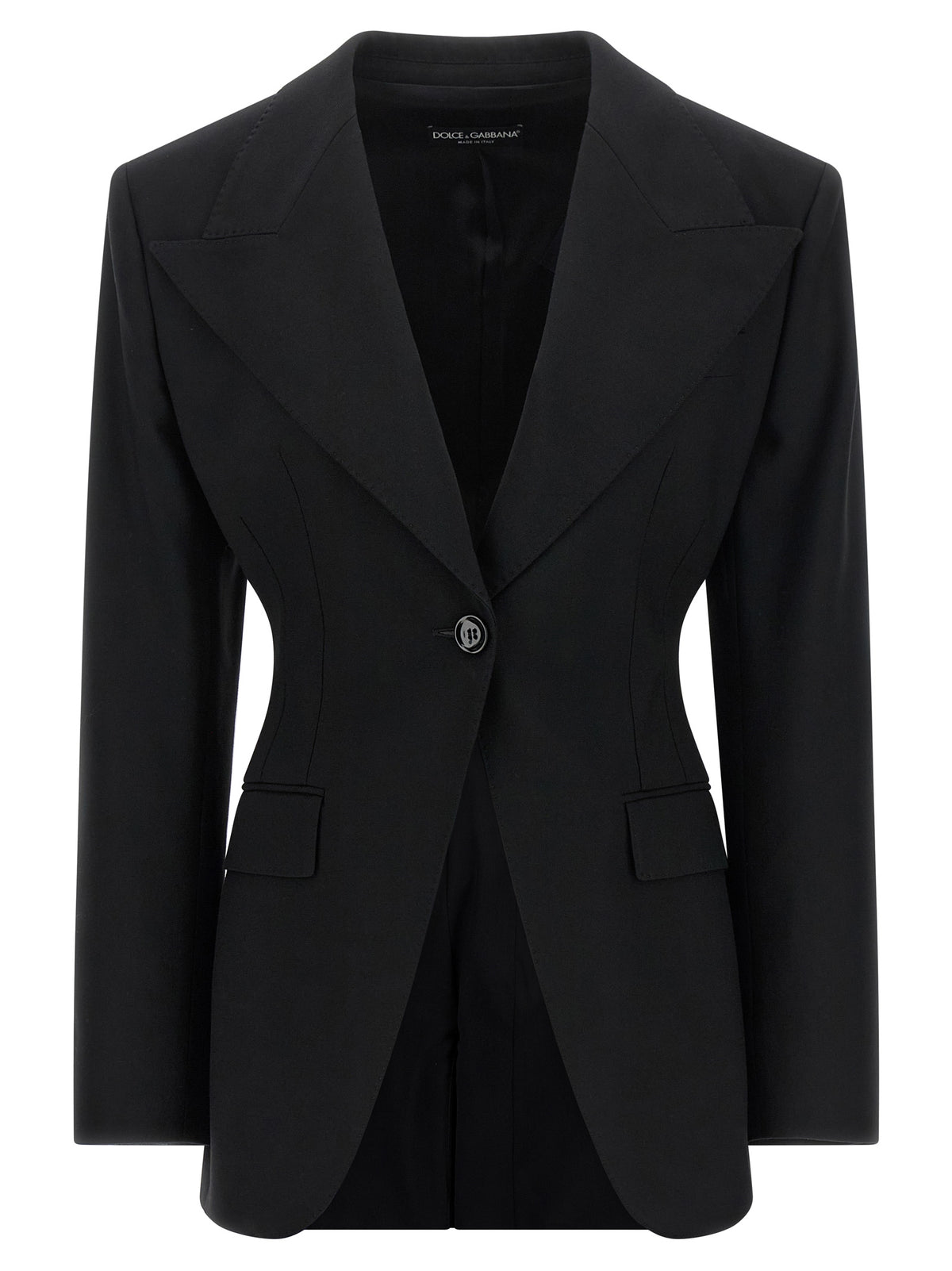 Dolce & Gabbana Black Virgin Wool Blazer