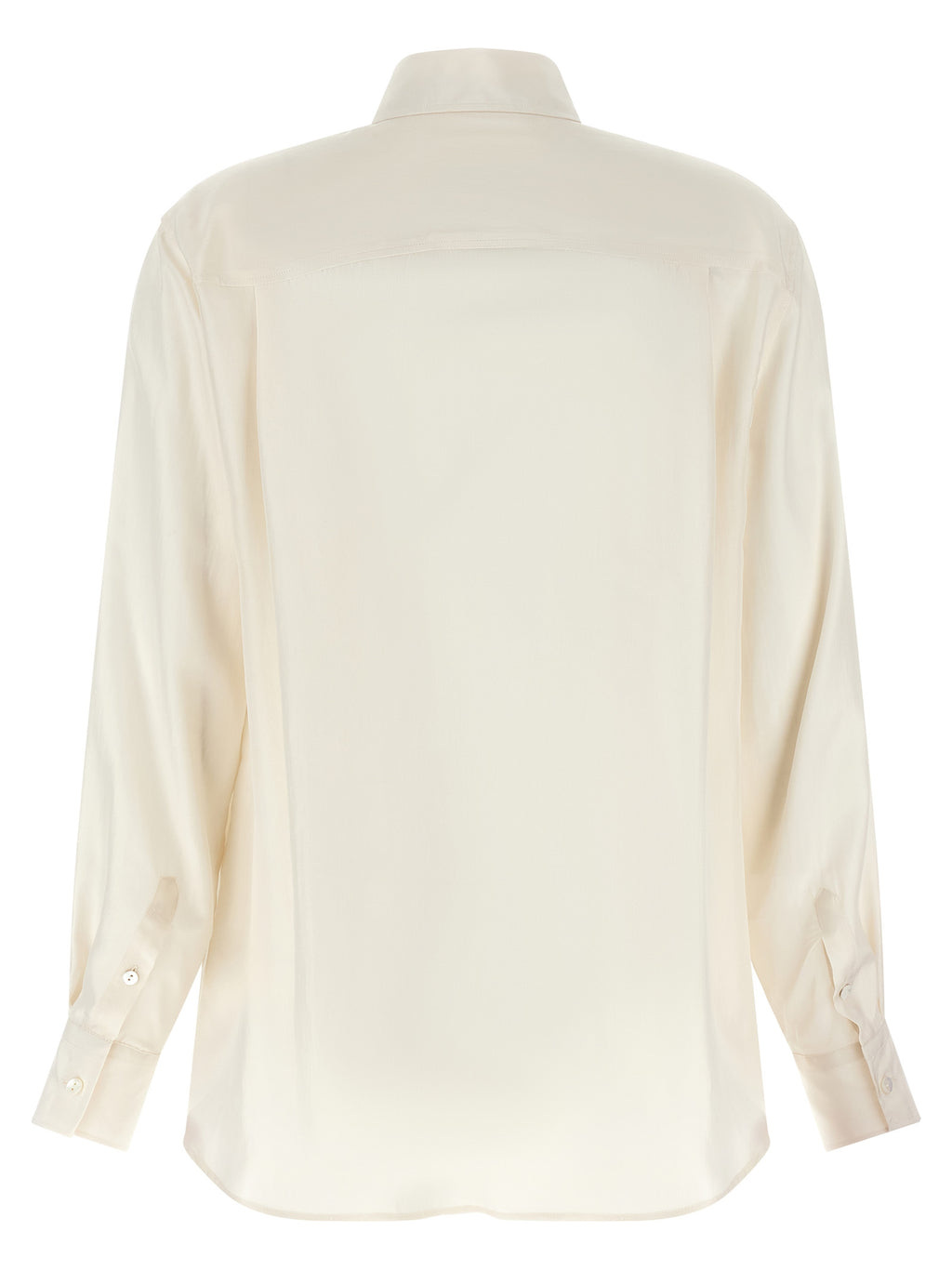 XACUS White Silk Blouse