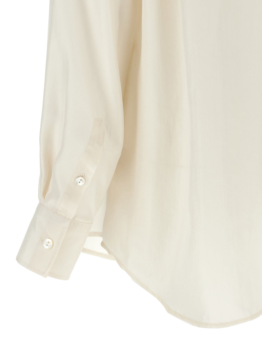 XACUS White Silk Blouse