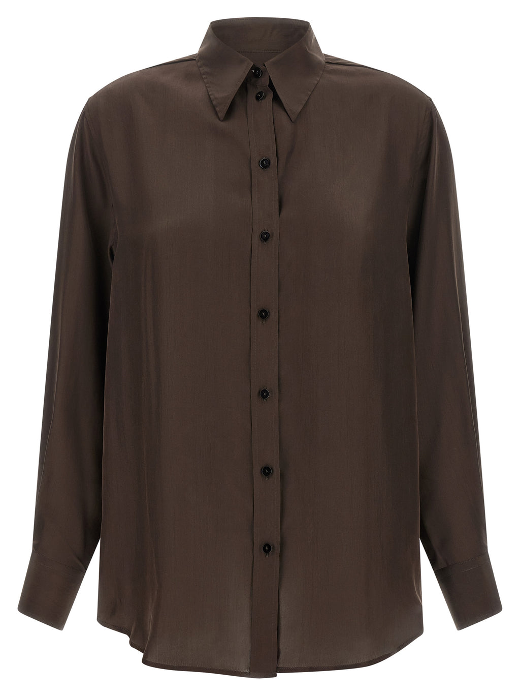 XACUS Brown Silk Blouse