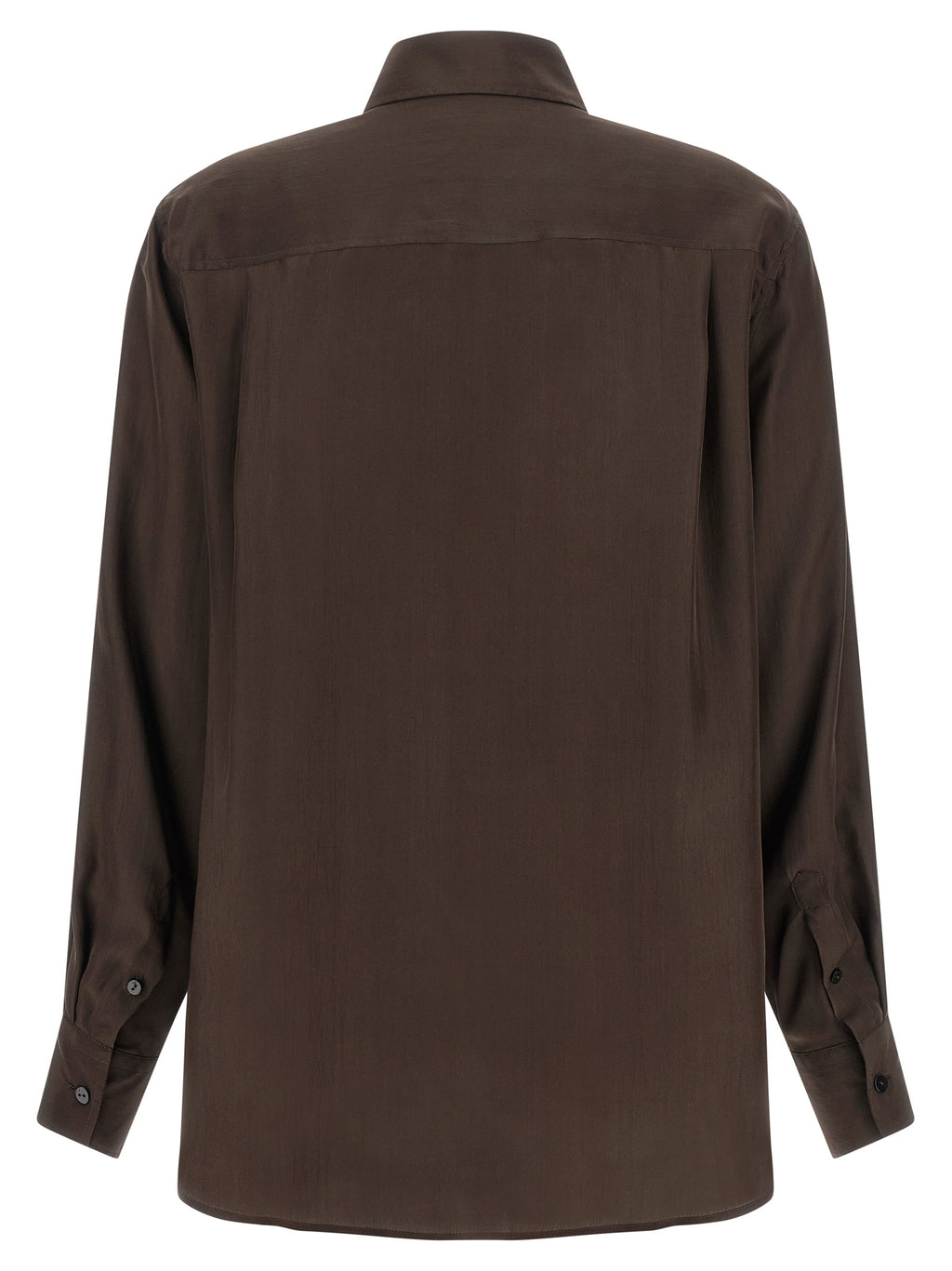 XACUS Brown Silk Blouse