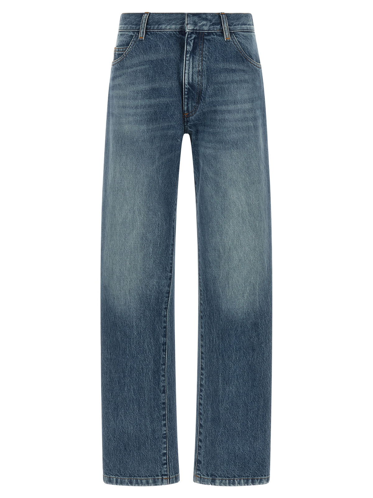 MM6 Maison Margiela Blue Cotton Straight-Leg Jeans