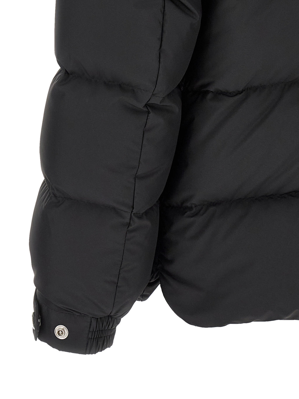 Moncler Schwarze, knöchellange Jacke aus Polyester