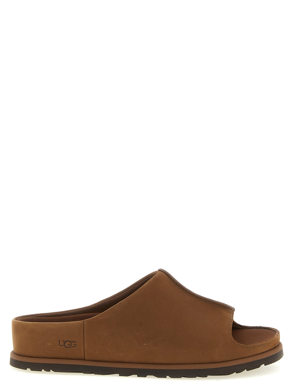 UGG Braune Leder-Pantoletten