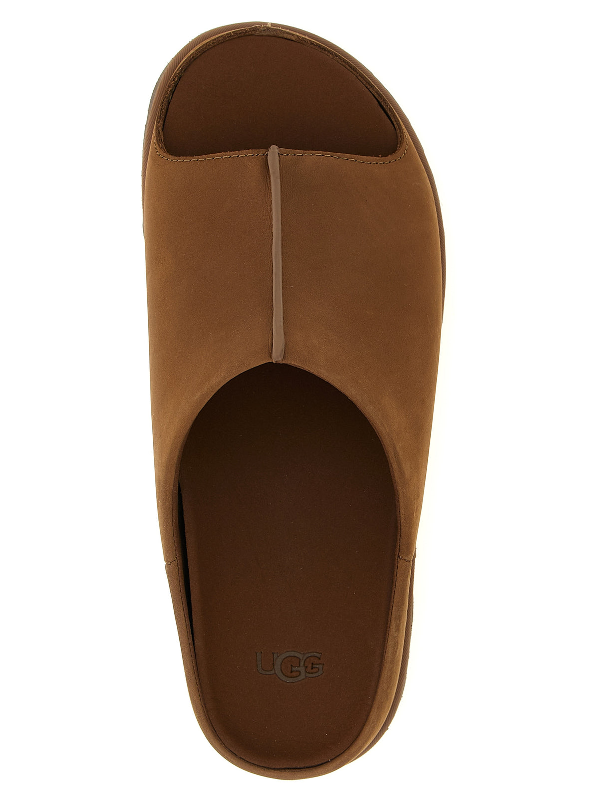 UGG Braune Leder-Pantoletten