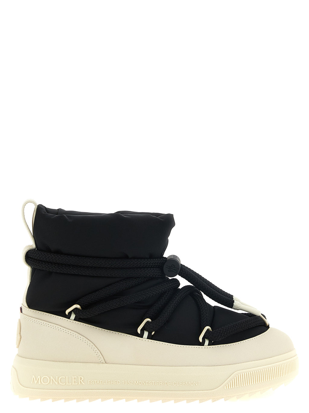 Moncler Schnürstiefel aus schwarzem Polyamid