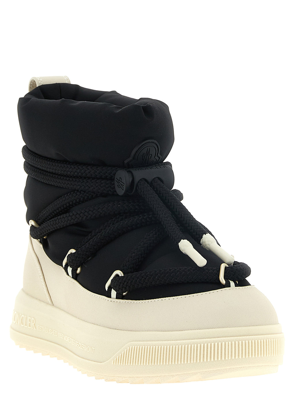 Moncler Schnürstiefel aus schwarzem Polyamid