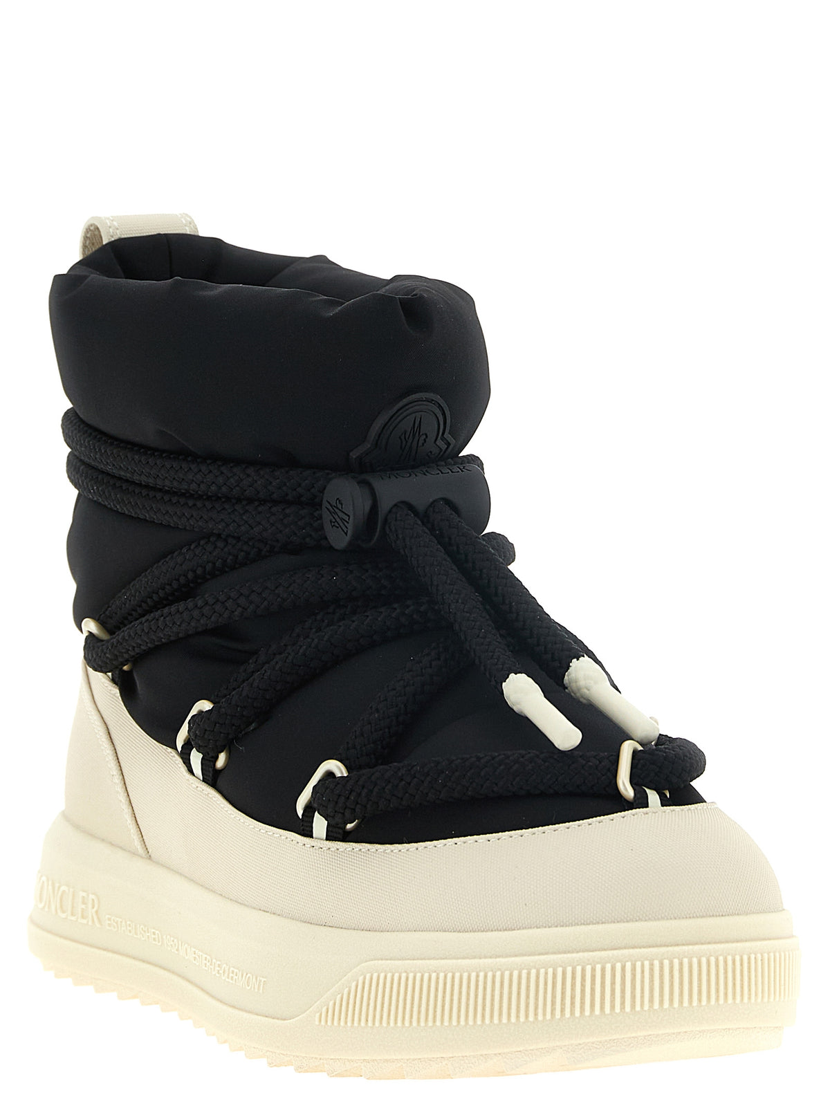 Moncler Schnürstiefel aus schwarzem Polyamid
