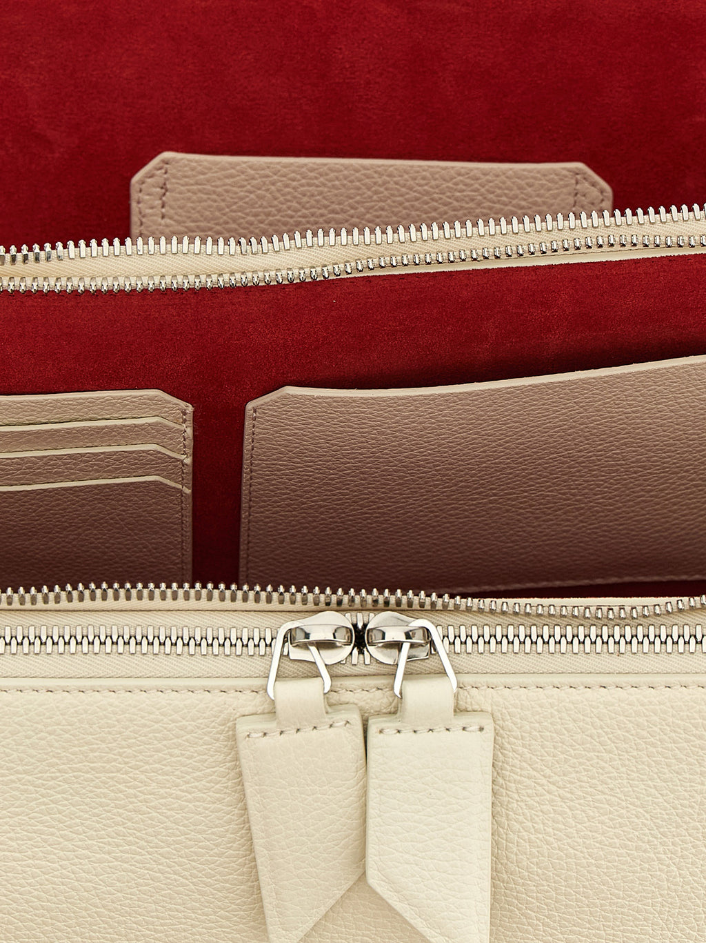 The Attico White Calfskin Shoulder Bag