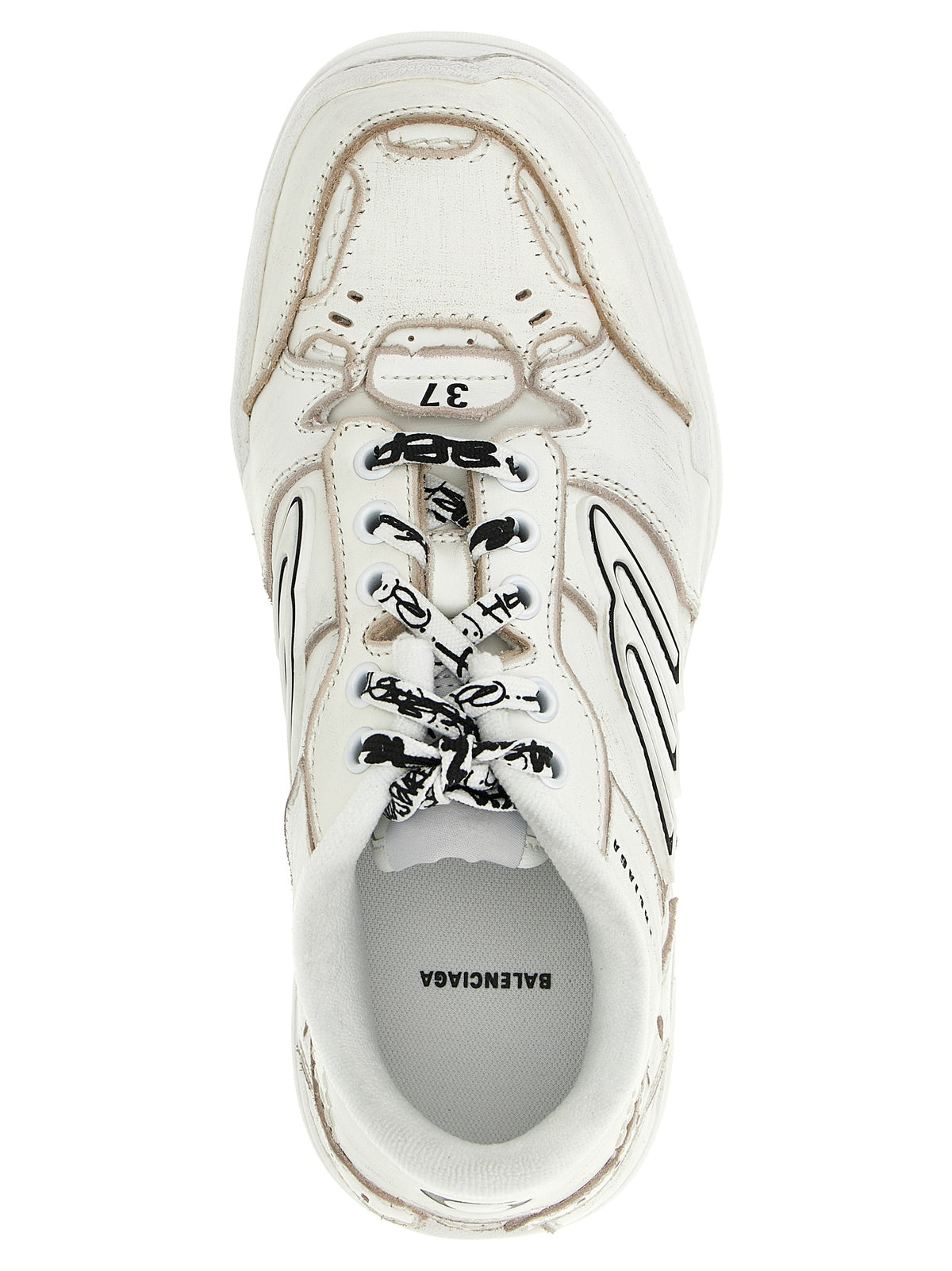 Balenciaga Weiße Kalbsleder-Sneaker