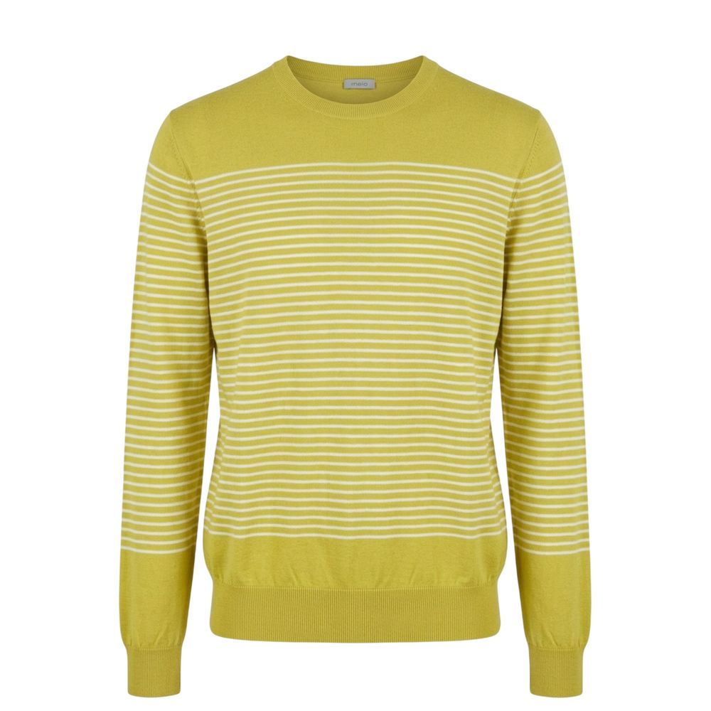 Malo Herrenpullover aus grüner Baumwolle