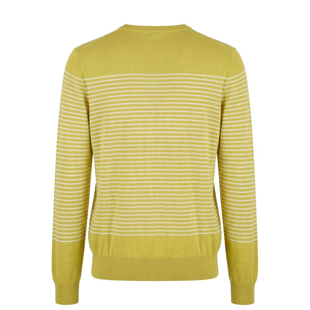 Malo Herrenpullover aus grüner Baumwolle
