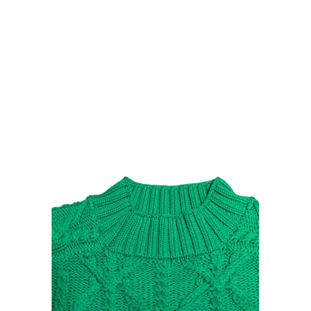 Malo Herrenpullover aus grüner Baumwolle