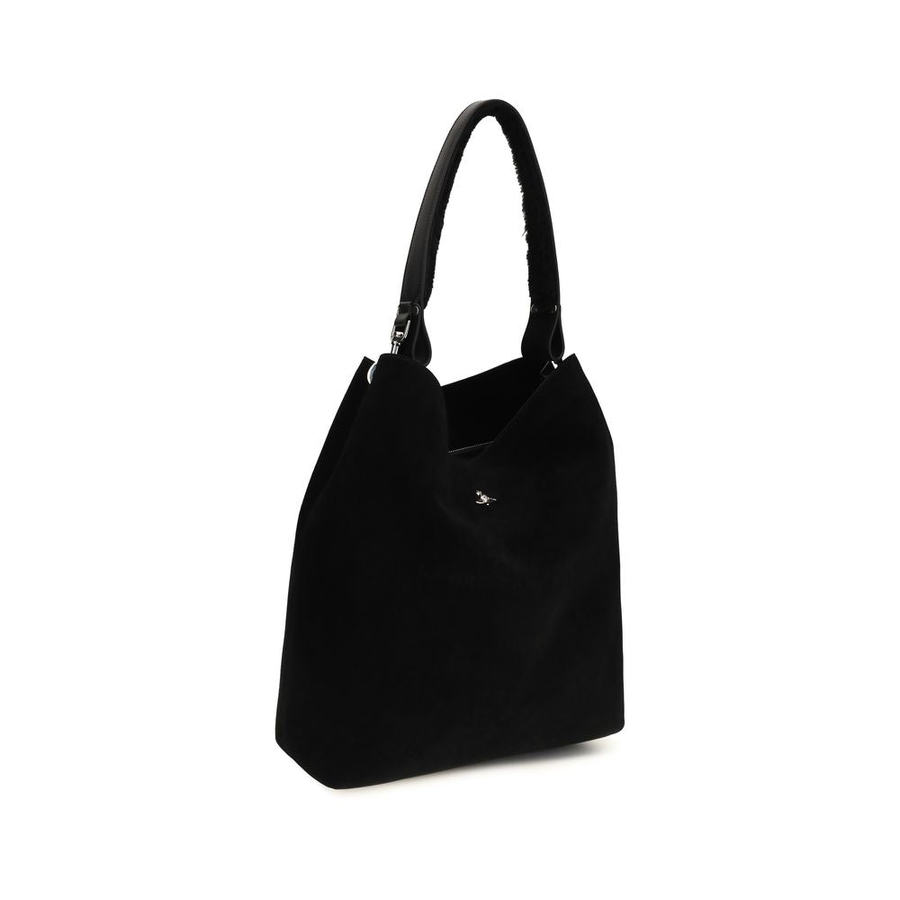 Vivienne Westwood Umhängetasche aus schwarzem Veloursleder