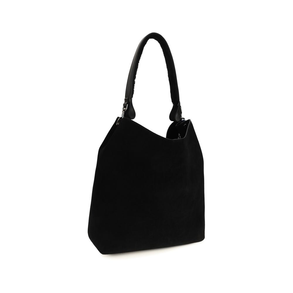 Vivienne Westwood Umhängetasche aus schwarzem Veloursleder