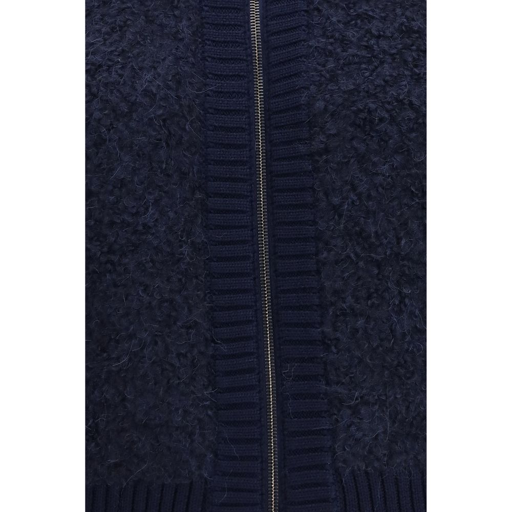Jacob Cohen Blauer Alpaka Vicugna Pacos Sweatshirt