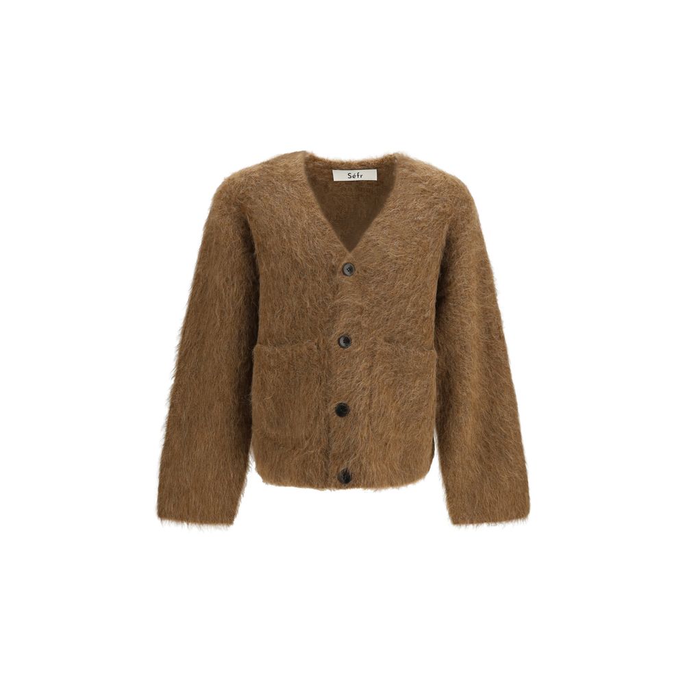 SÉFR Brauner Spandex-Cardigan