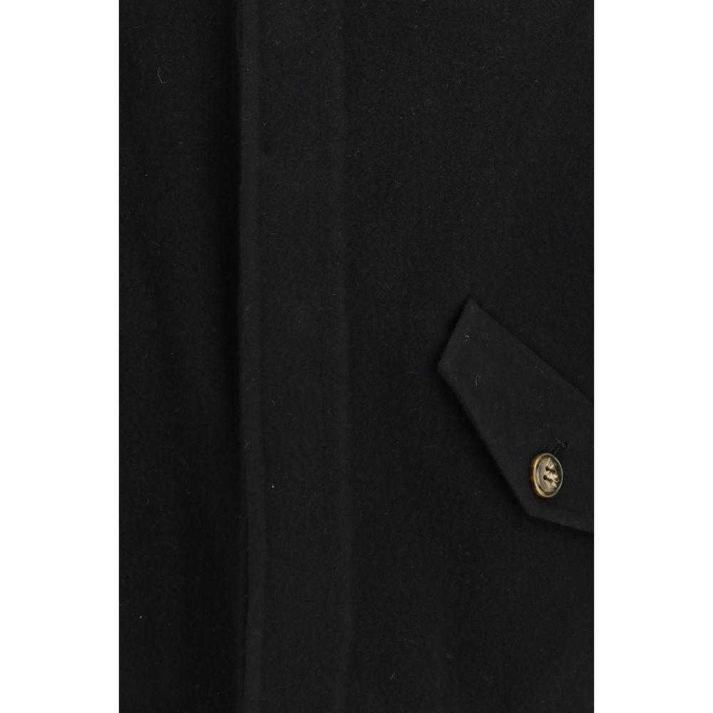 SÉFR Schwarzer Oversized-Mantel aus Wolle, Aries