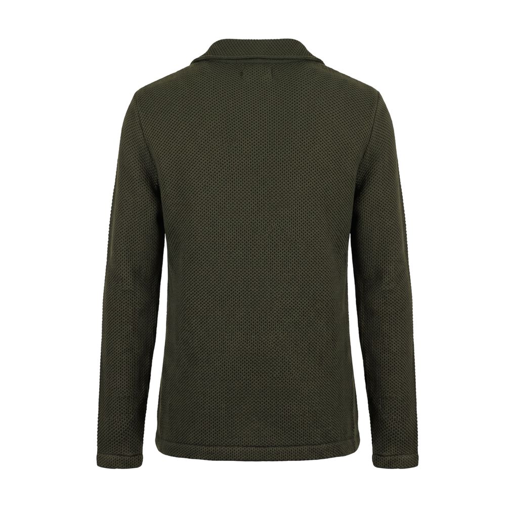Roberto Pepe Luxuriöser grüner Wollpullover für Herren